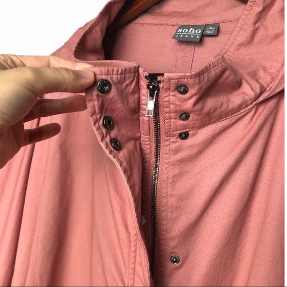 New York & Company Blush Lightweight Hooded Jacket Size XL - Picture 3 of 14